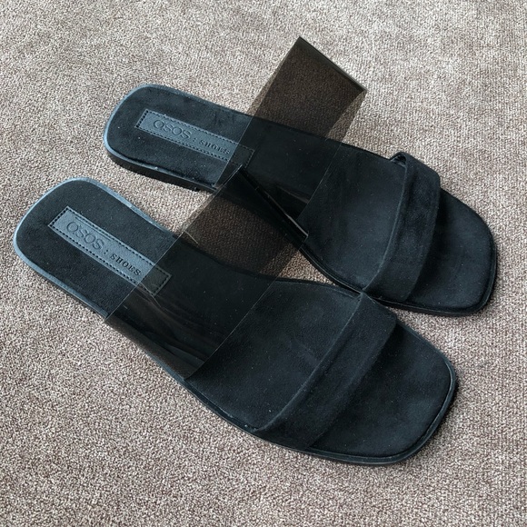 🆕 ASOS Wide Fit Clear Sandals - Picture 3 of 5
